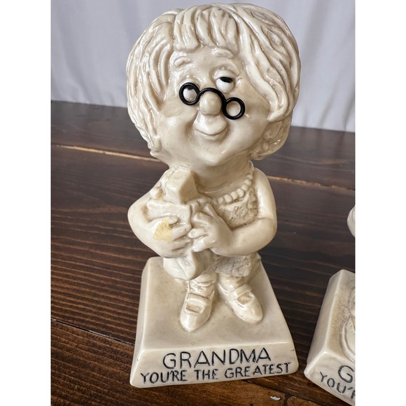 Vintage Grandma Grandpa Figurine Set 1973 1975 Collectible W&R Berries CO - Picture 2 of 9